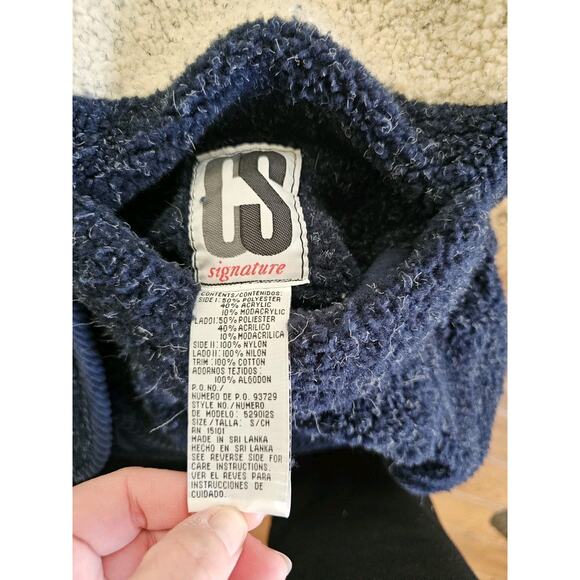 Current Seen Vintage Teddy Sherpa Jacket Women's Size S Oversized Colorblock - Picture 4 of 7